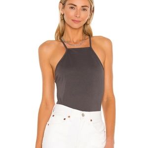 NWT Lovers + Friends Gray Halter Tank Top